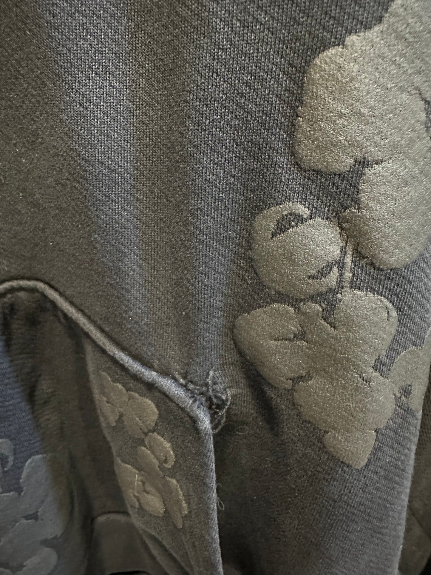 Denim Tears "Black on Black" (Monochrome) Cotton Wreath Hoodie