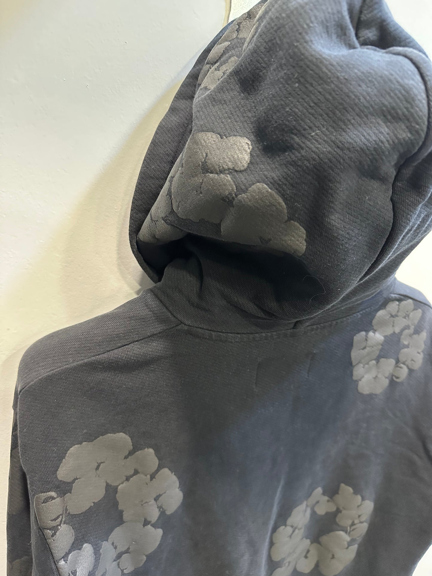 Denim Tears "Black on Black" (Monochrome) Cotton Wreath Hoodie