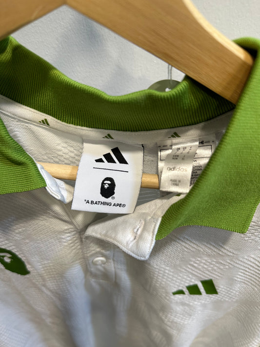 Babe x Adidas Green collared t-shirt