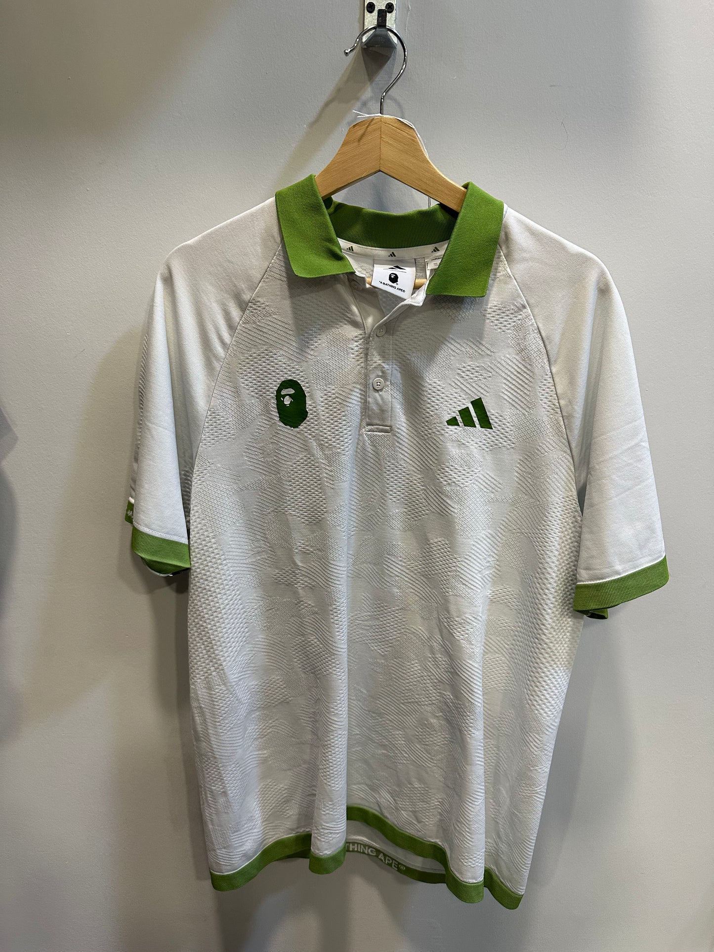 Babe x Adidas Green collared t-shirt