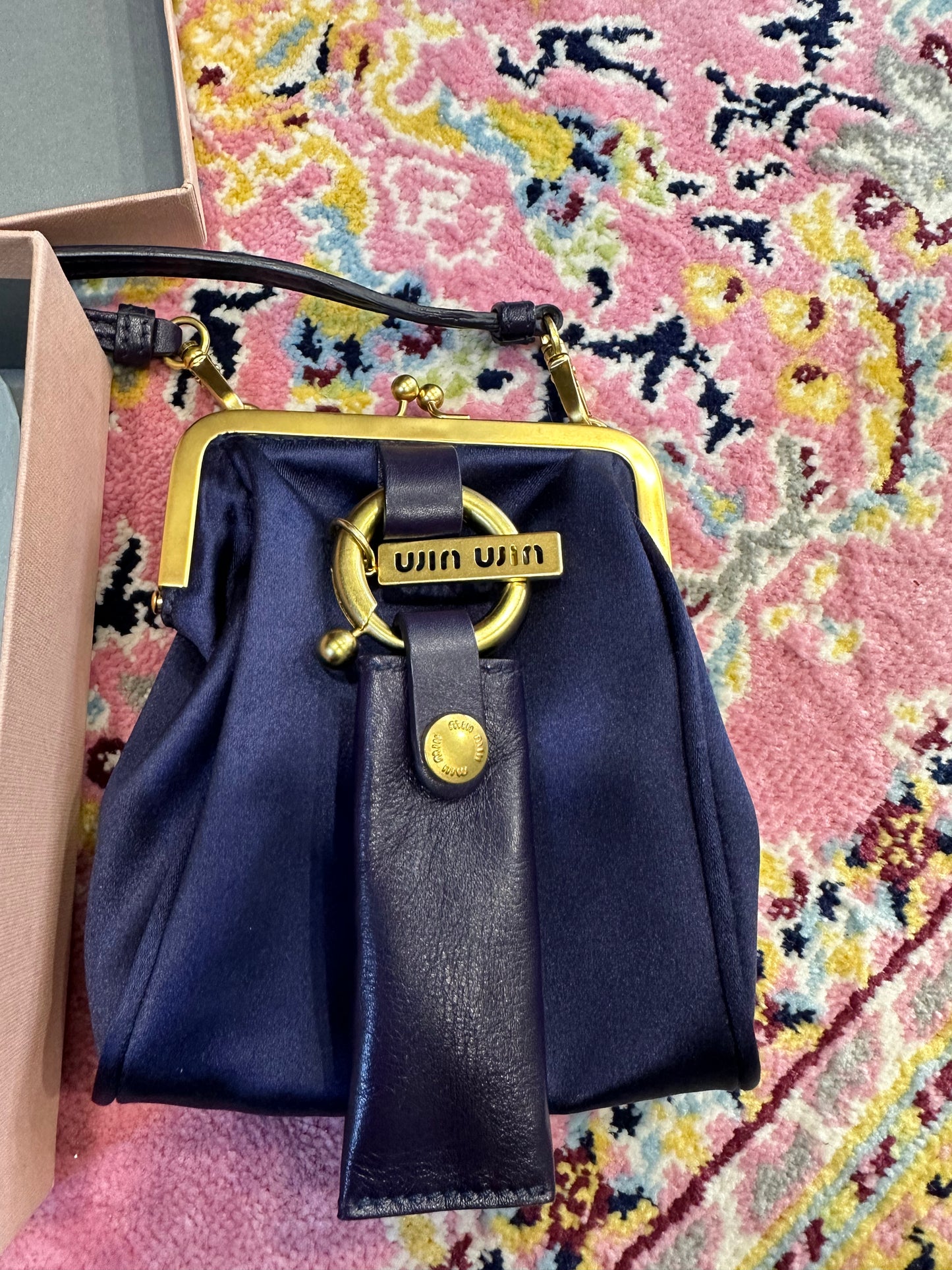 Vintage 1998-2002 Miu Miu Satin Kisslock Small Bag