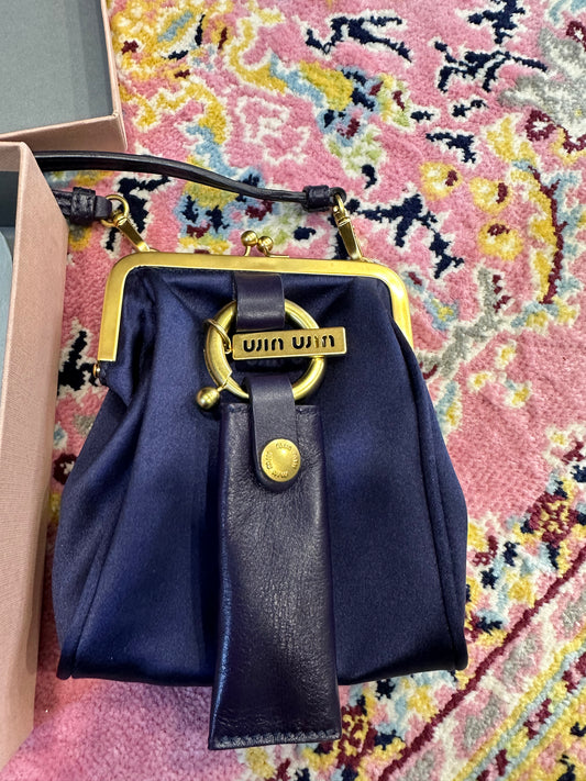 Vintage 1998-2002 Miu Miu Satin Kisslock Small Bag