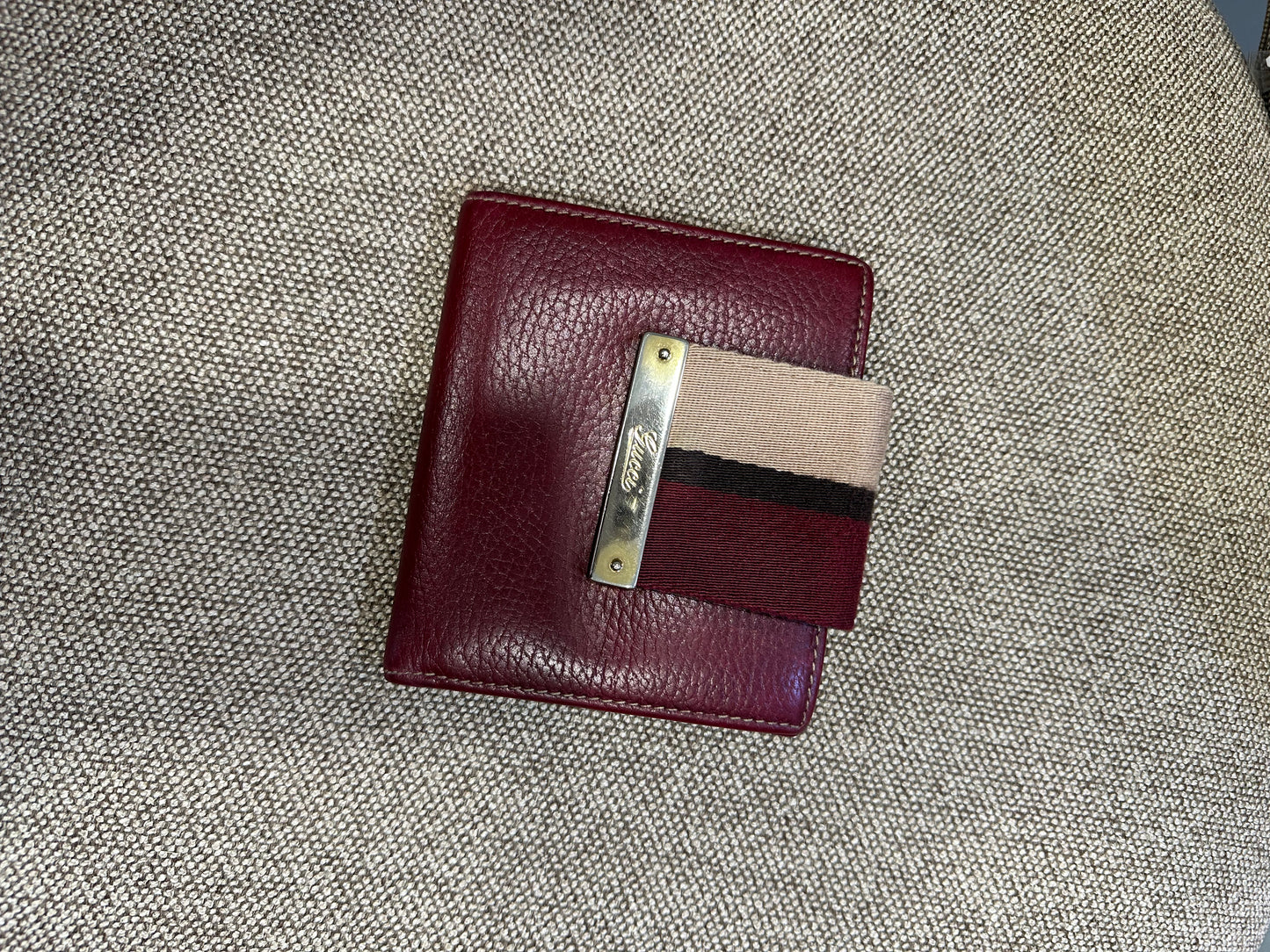 Vintage Gucci Red Bifold Wallet