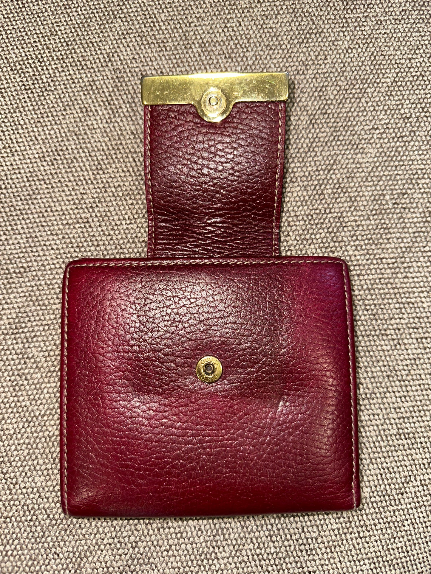 Vintage Gucci Red Bifold Wallet