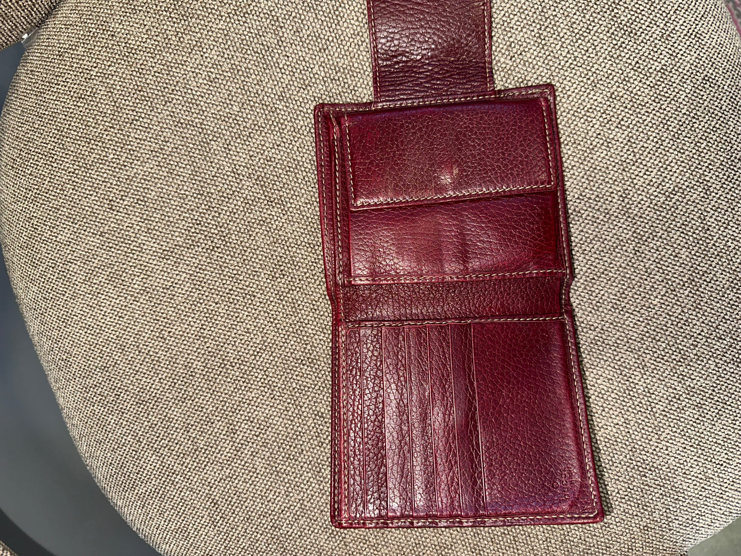 Vintage Gucci Red Bifold Wallet