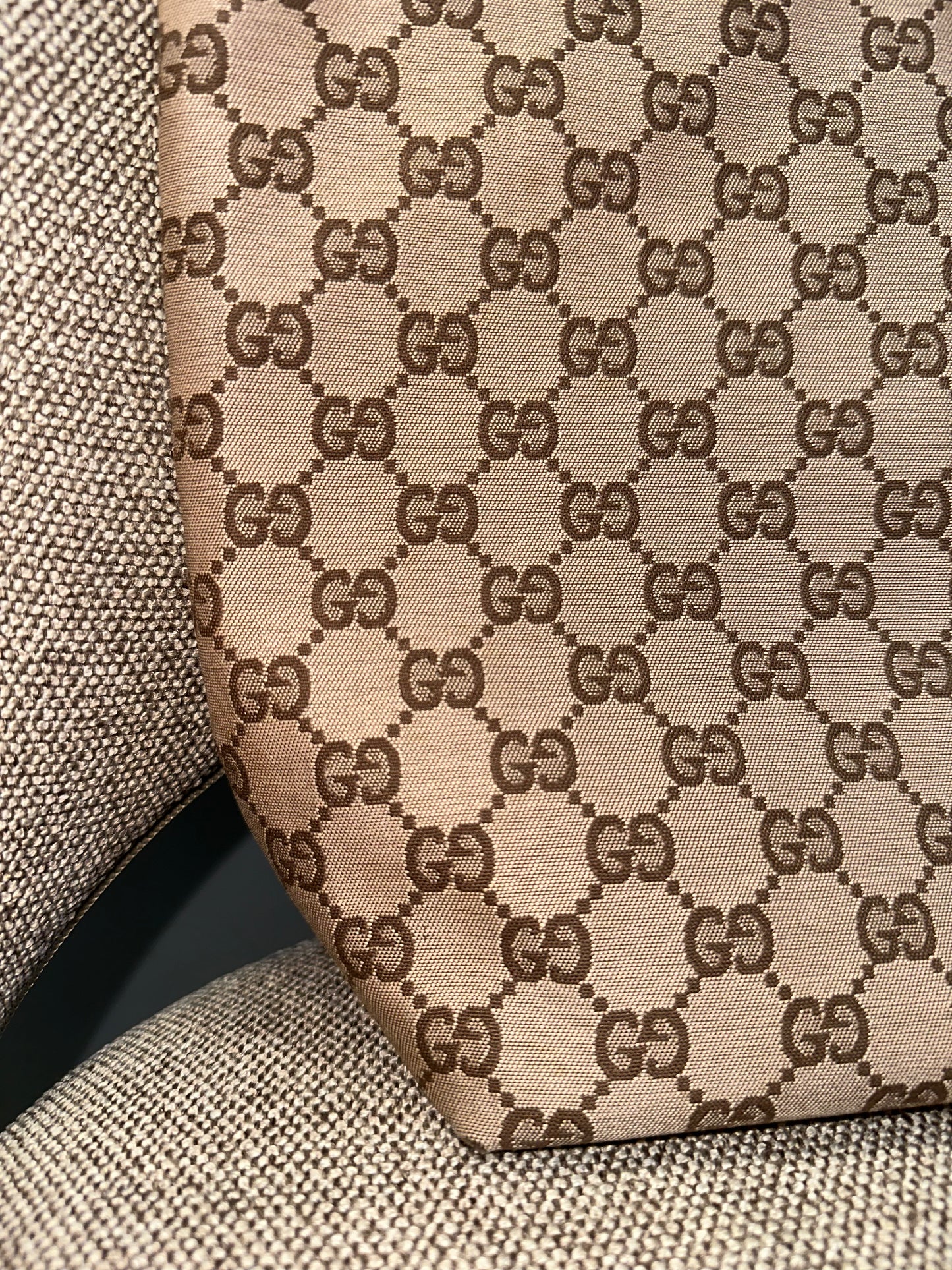 Vintage Gucci Supreme brown small tote