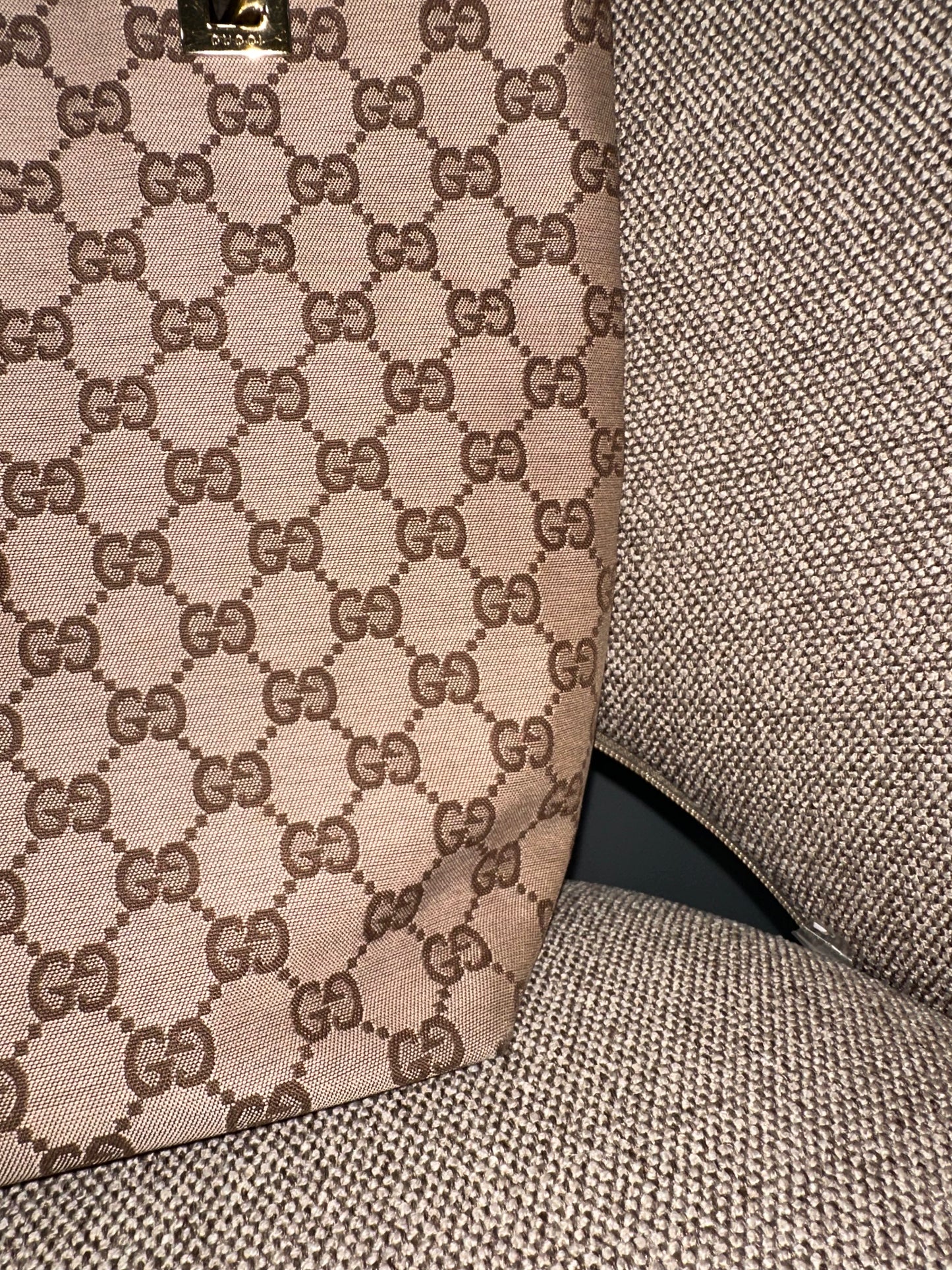 Vintage Gucci Supreme brown small tote
