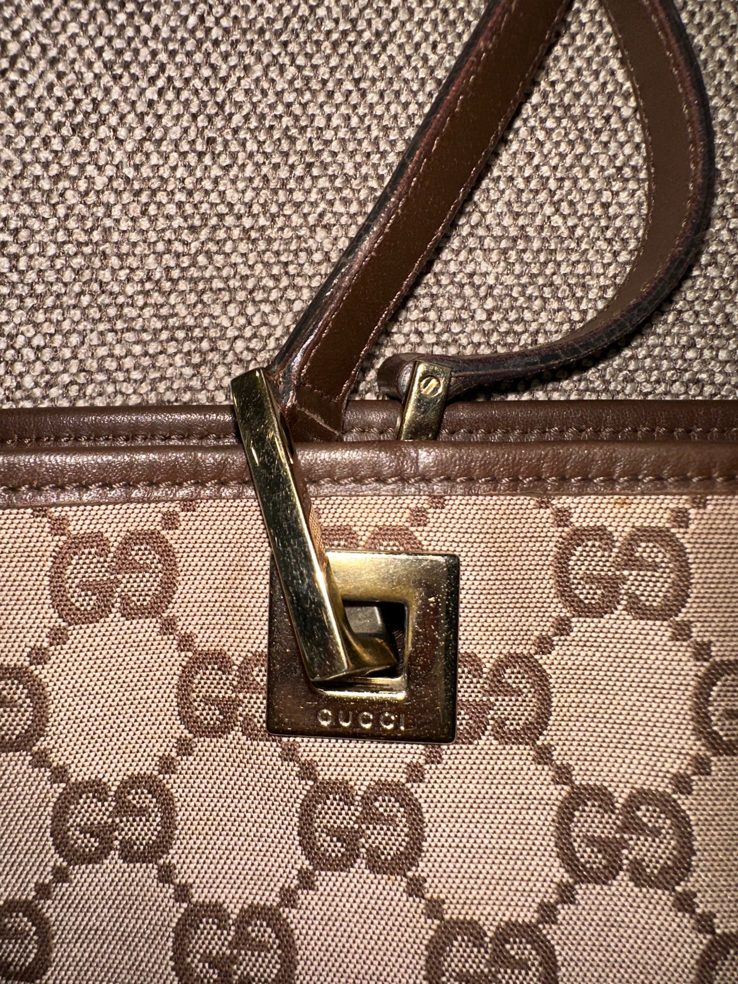 Vintage Gucci Supreme brown small tote
