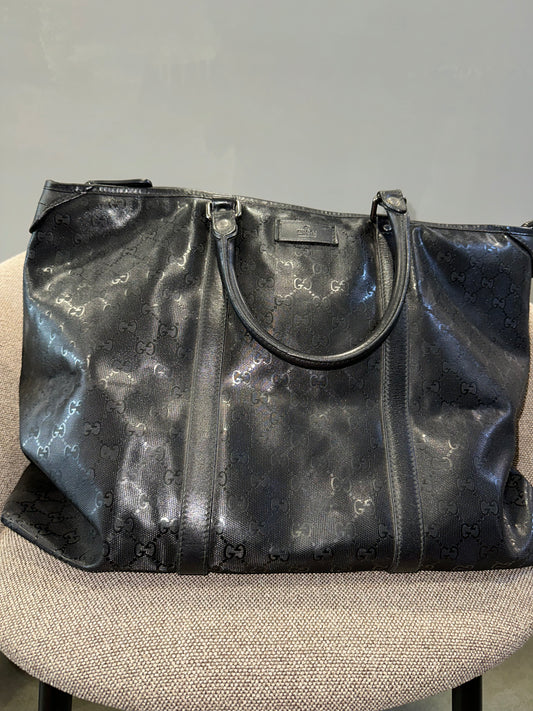 Vintage Gucci Imprime Black Tote