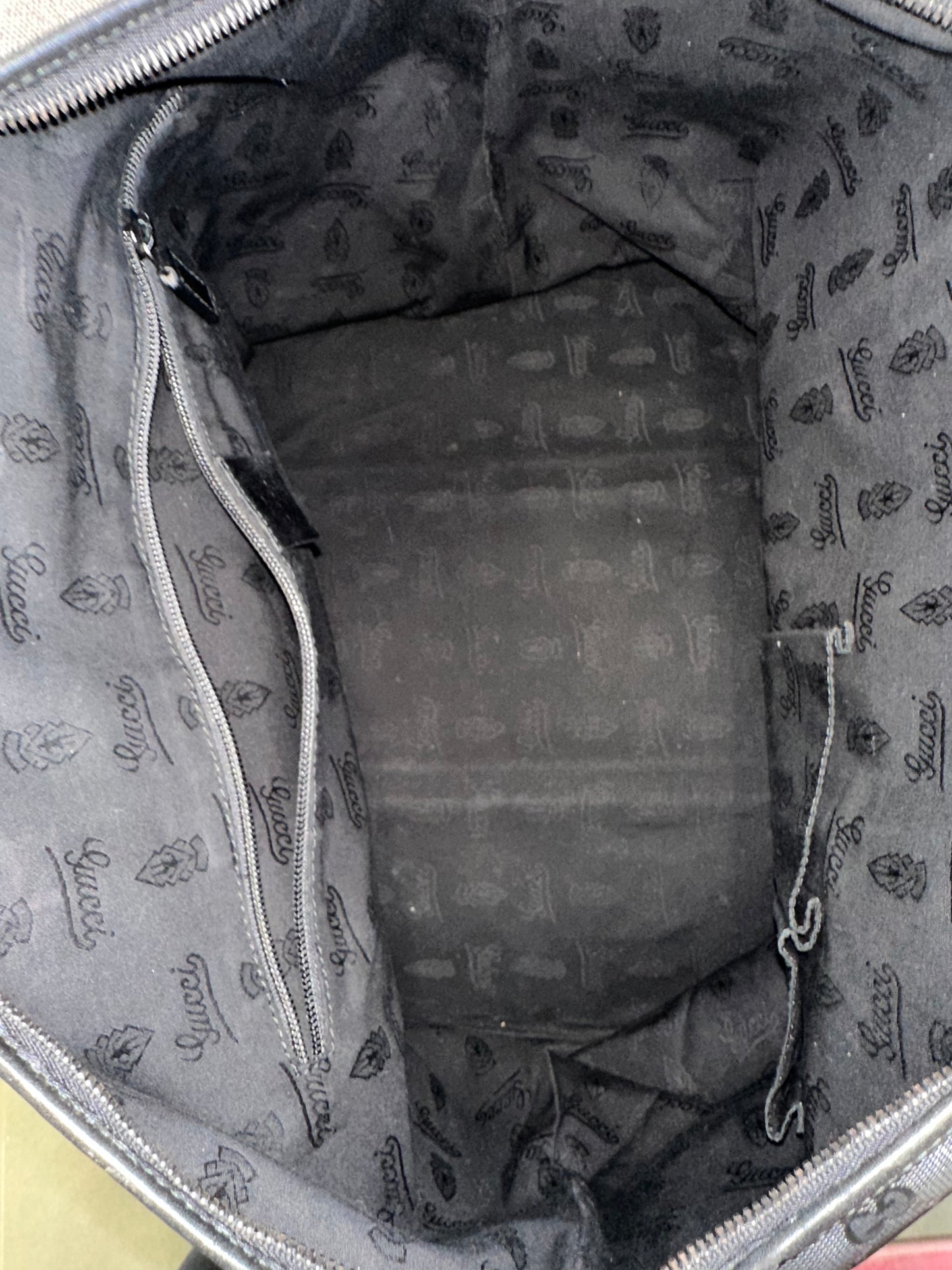 Vintage Gucci Imprime Black Tote