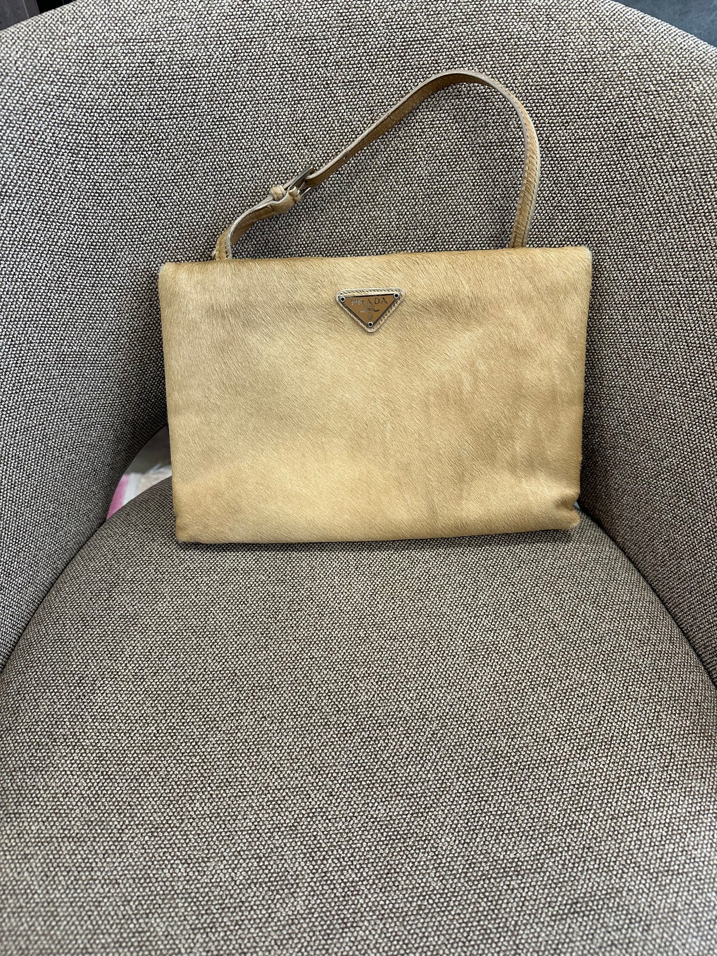 Vintage early 2000's Prada Pony Hair Kisslock Bag