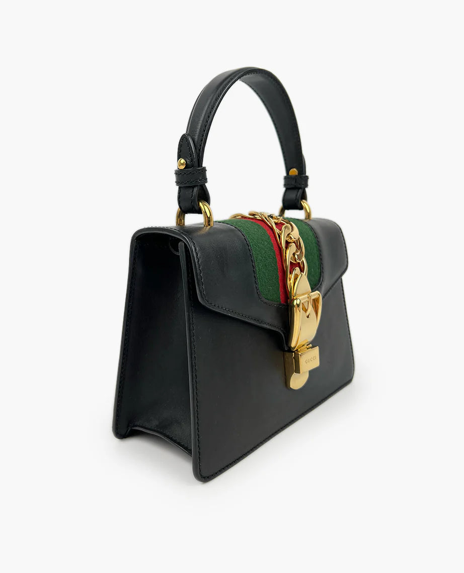 Gucci Sylvie Top Handle Bag Small with strap