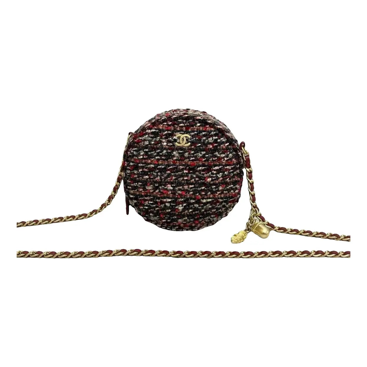 Rare Chanel Small Tweed Circle Bag Fall/Winter 2018/2019 by Karl Lagerfeld