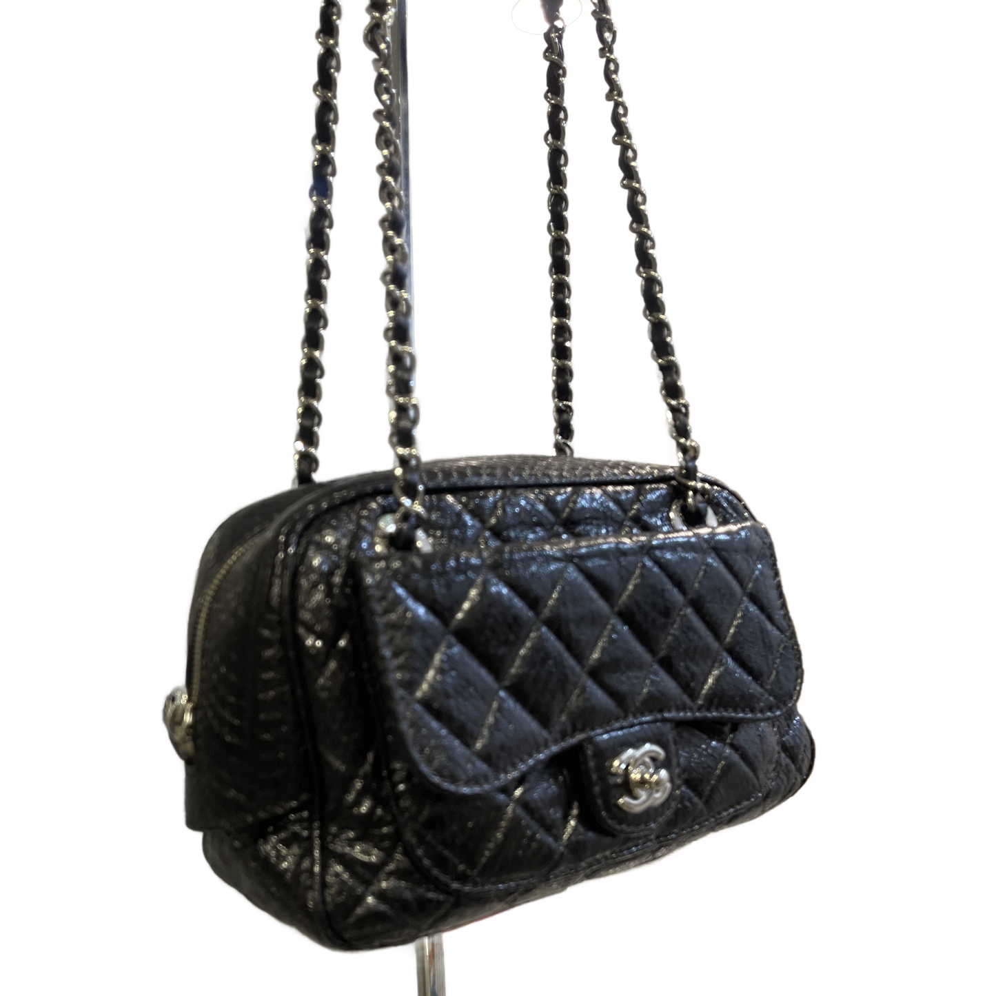 Chanel 2012-2013 Python Camera Bag (recolored to black)